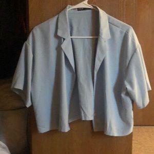 SHEIN sky blue short sleeve shirt